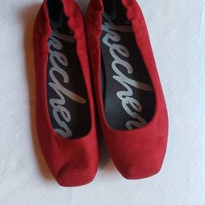 Red ballerina style flats